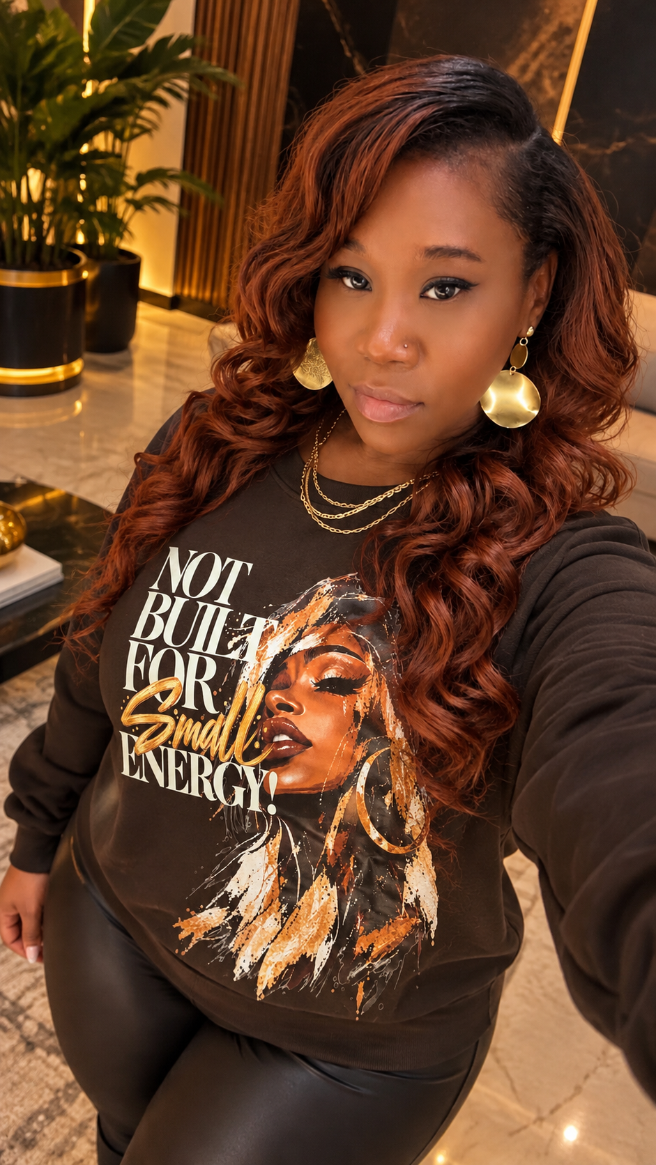 Not Built for Small Energy Graphic Sweatshirt