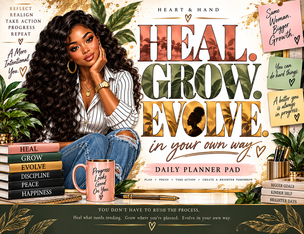 Heal Grow Evolve 31 Daily Planner Pad