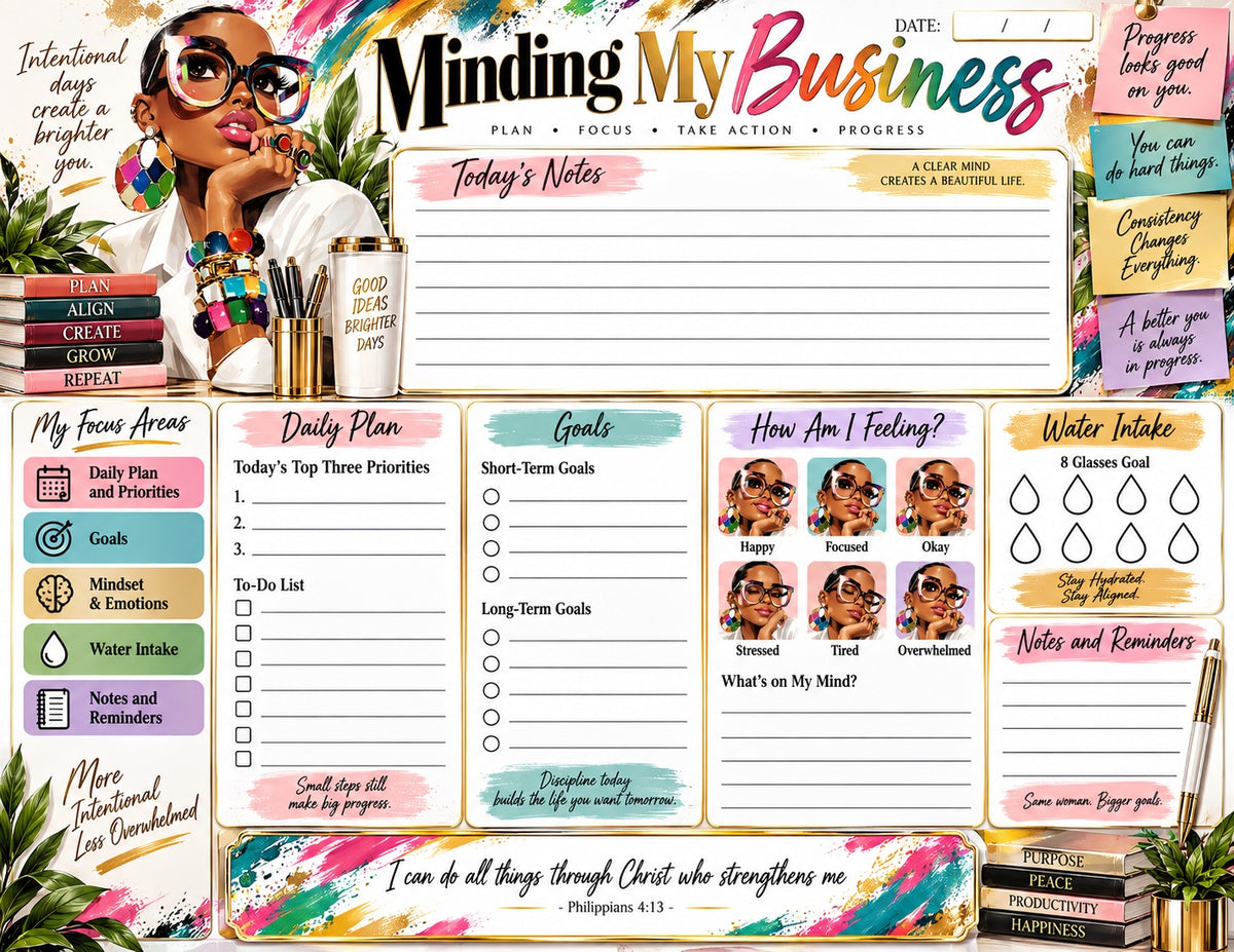 Minding My Business 31 Daily Planner Pad