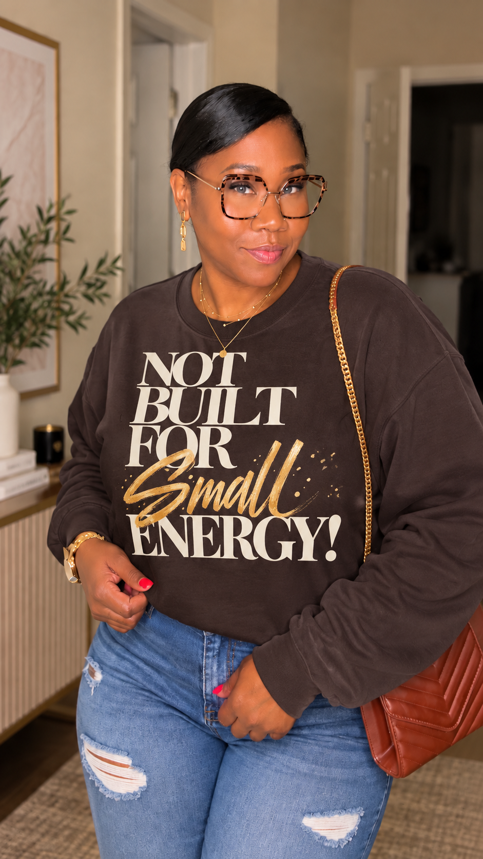 NOT BUILT FOR SMALL ENERGY. | Statement Sweatshirt